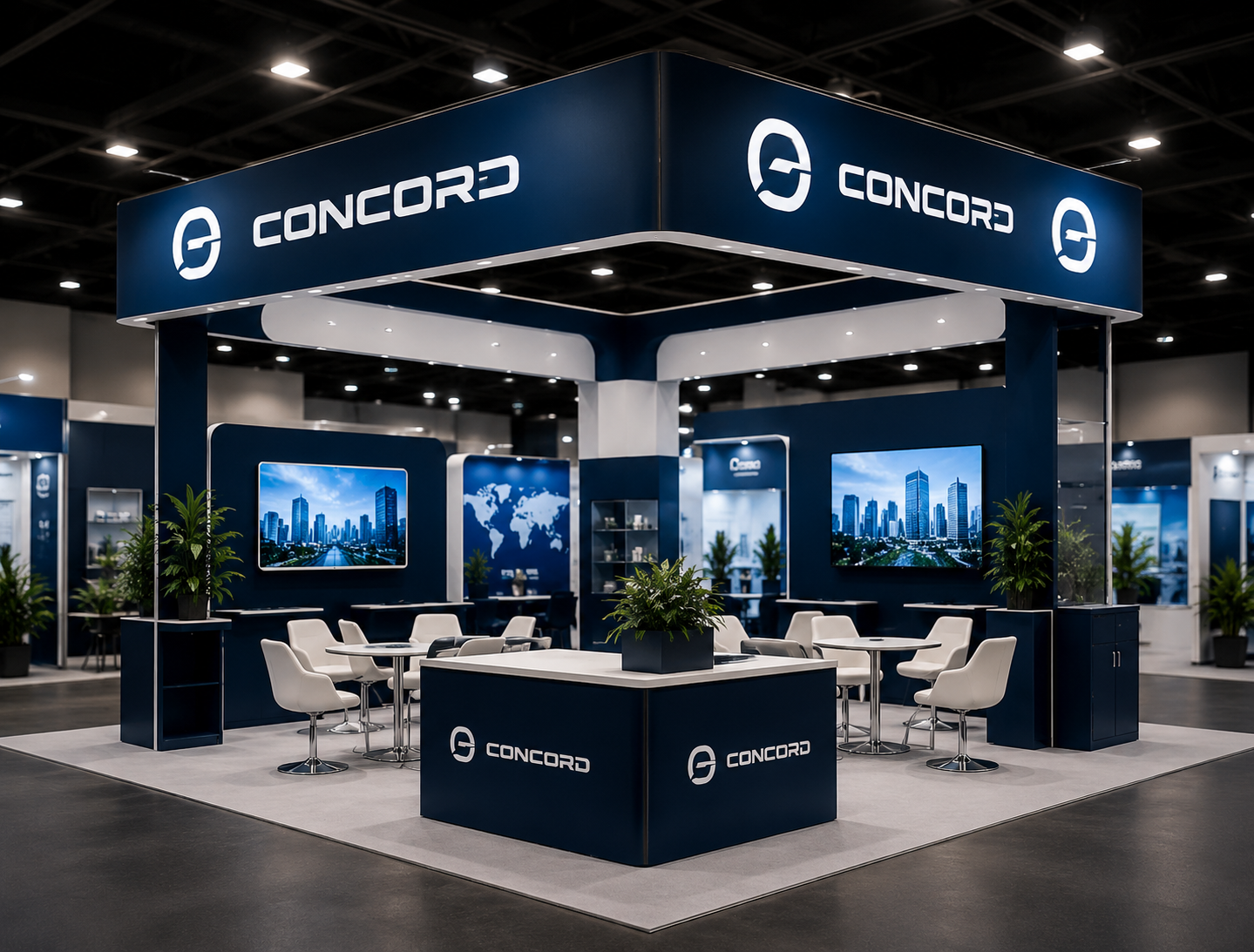 Technology booth at trade show