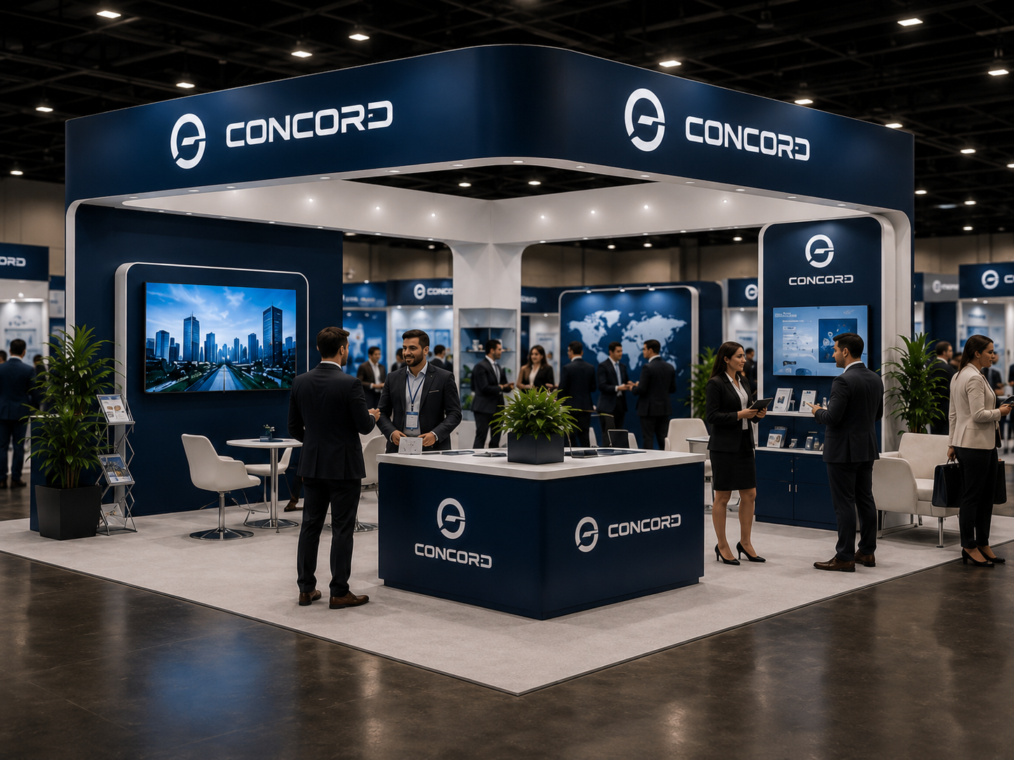 Technology company booth