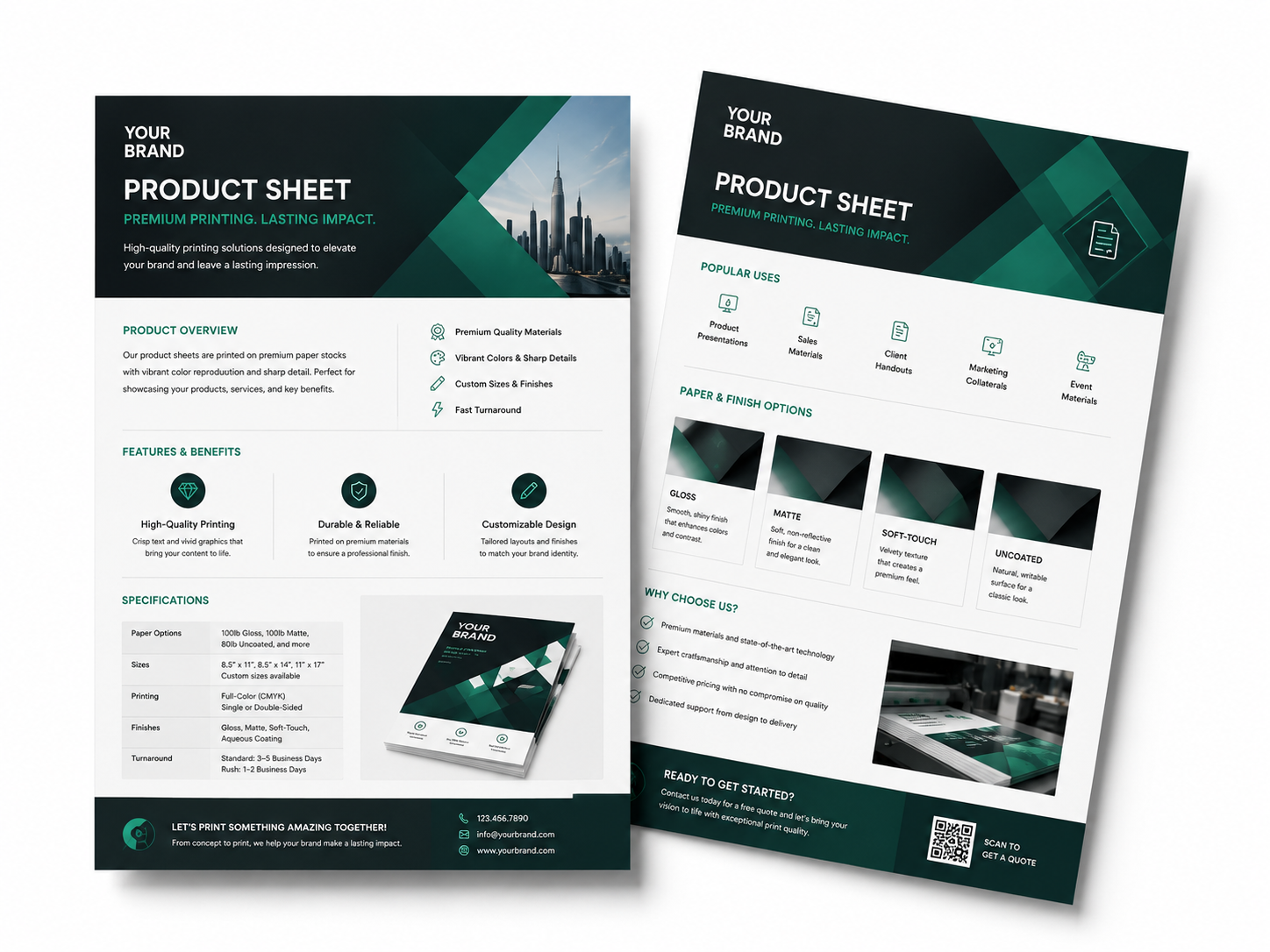 Product sheets