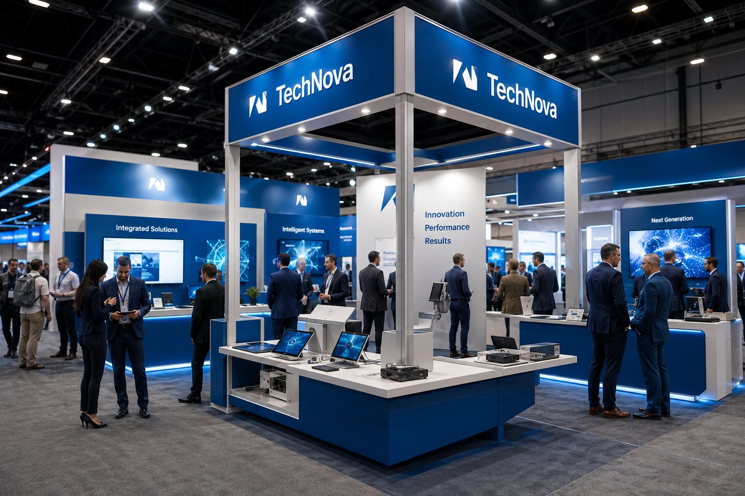 Technology tradeshow booth